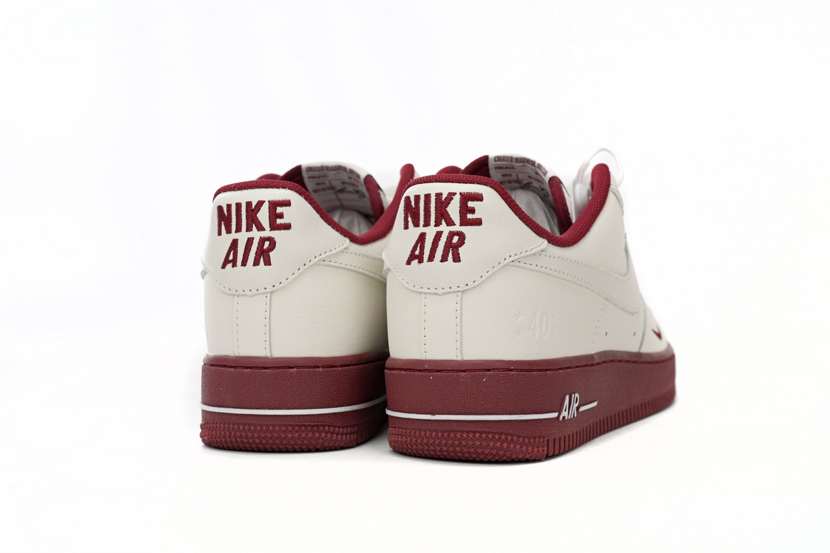 DQ7582-100 Nike Air Force 1’07 Low Beige Red