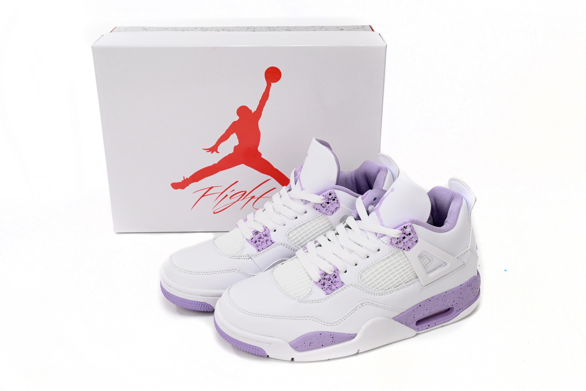 Air Jordan 4 White Purple Oreo