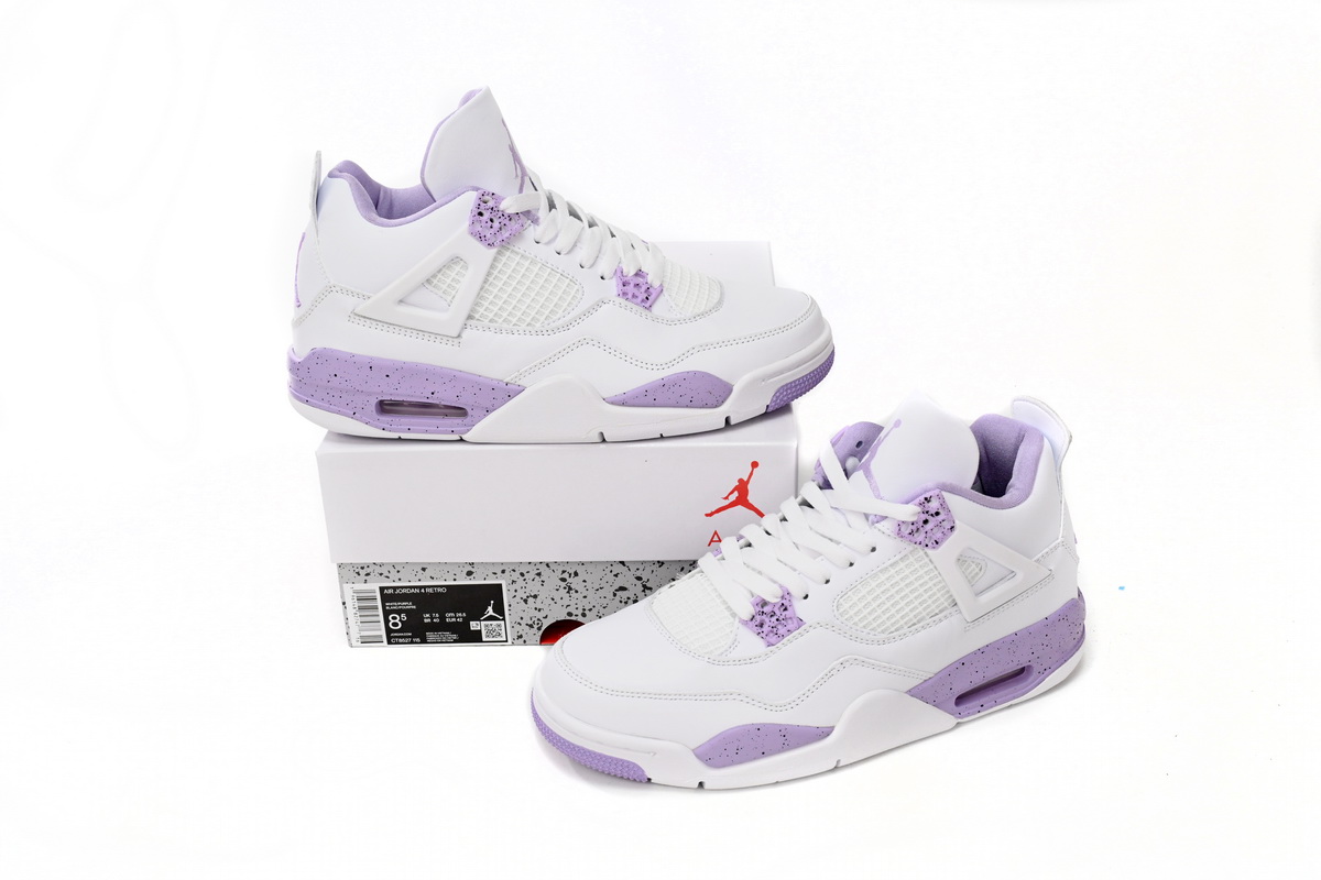Air Jordan 4 White Purple Oreo