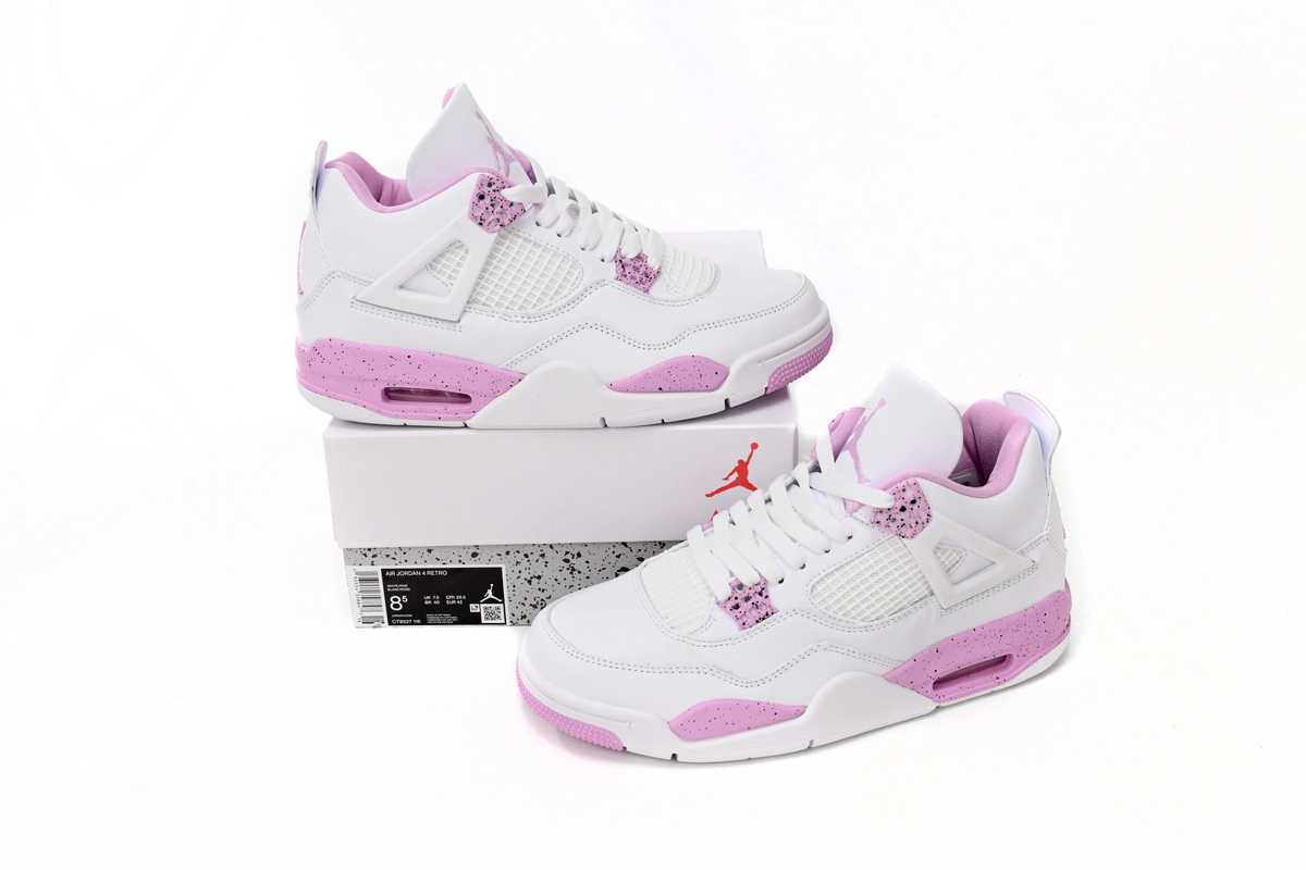 Air Jordan 4 White Oreo Pink
